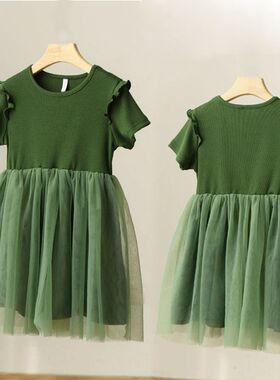 女童连衣裙夏季2023韩版新款中小儿童网红星空公主裙宝宝洋气裙子