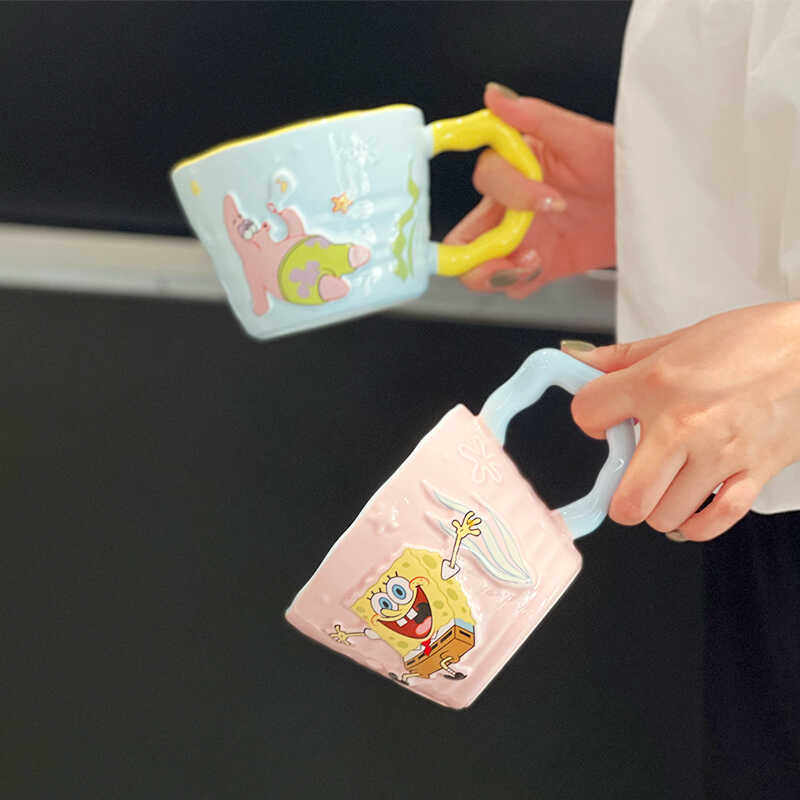家用大容量高颜值早餐杯陶瓷可爱