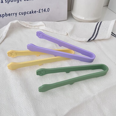 【满29包邮】多功能猫爪迷你食品级硅胶食物零食夹花茶水果冰块夹