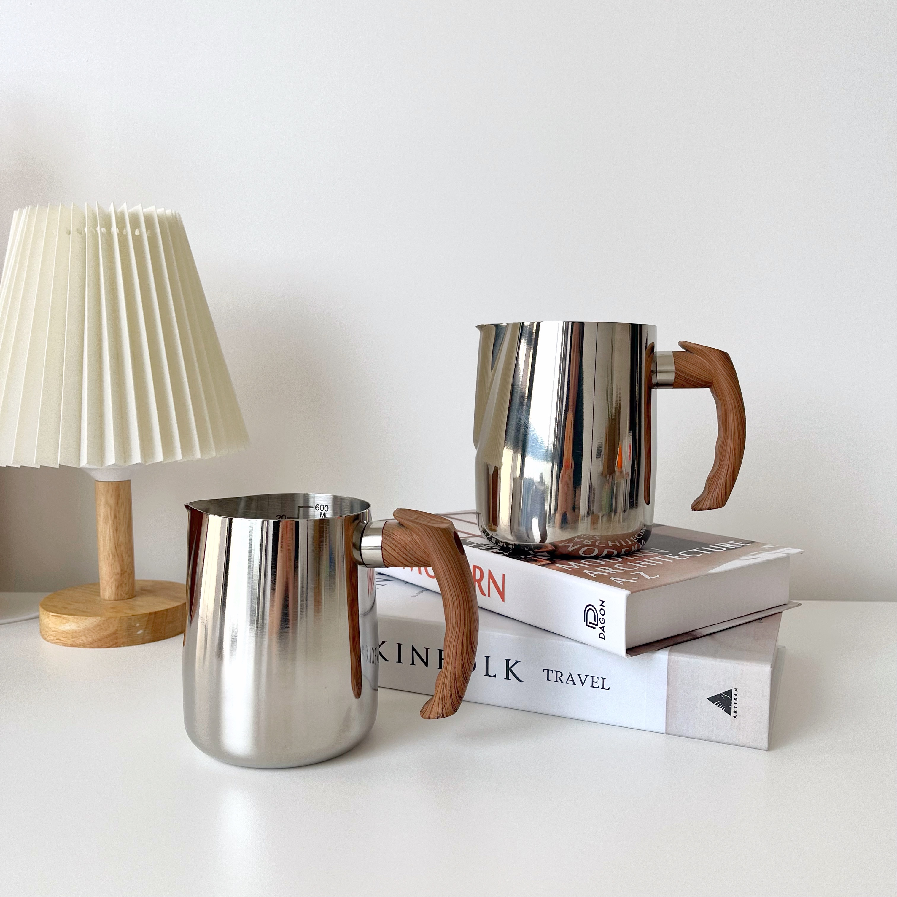 不锈钢拉花杯带刻度咖啡杯