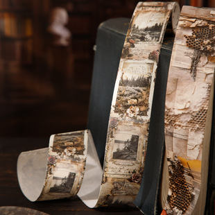 饰循环贴画 复古花卉风景素材手账DIY装 纸笺间 记忆系列和纸胶带