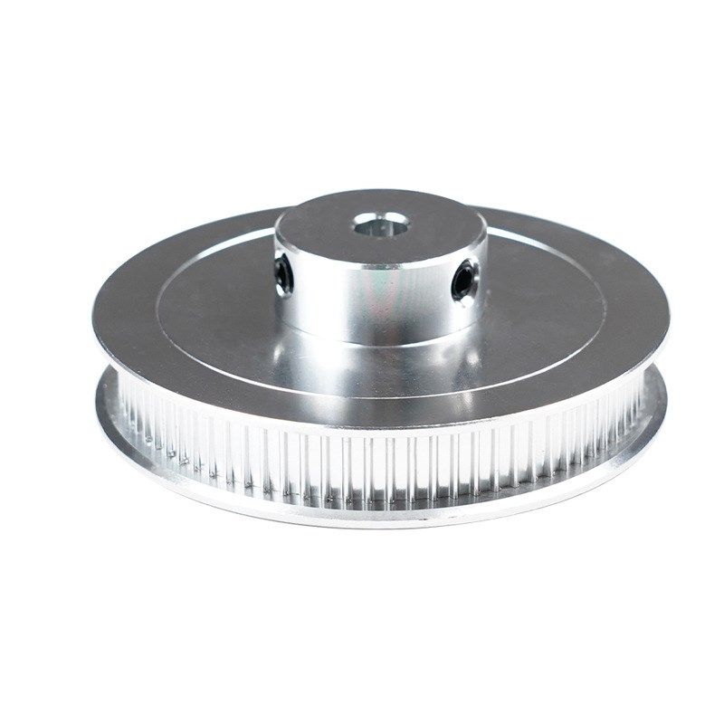 2.4GTc2同步轮80齿18mm厚内孔5纯铝减速轮3D打印机配件皮带轮