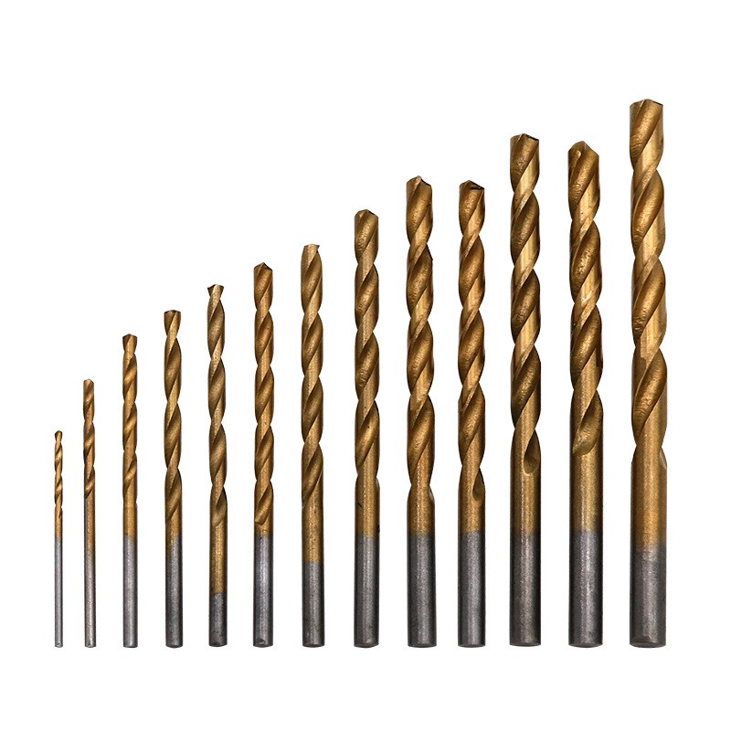 13支套装镀钛高速钢圆柄麻花钻头 1.5mm-6.5mmV麻花钻咀 钻头