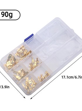 135PCS  金色/银色 冷压插簧插片 2.8/I4.8/6.3mm接线端子连接器