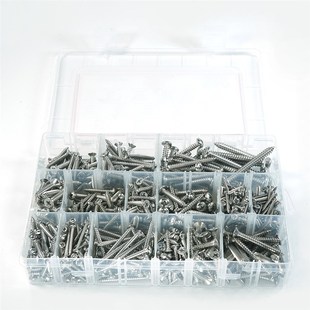 不锈钢十字圆头沉头自攻螺丝组合套件 570 件
