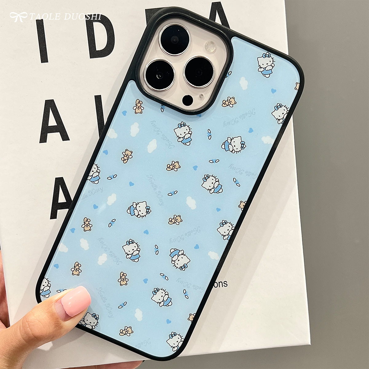适用天使小熊少女可爱helloKittyiPhone1314promax苹果亚克力软包