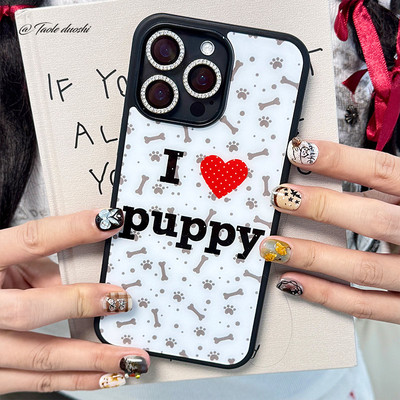 苹果亚克力黑边复古可爱