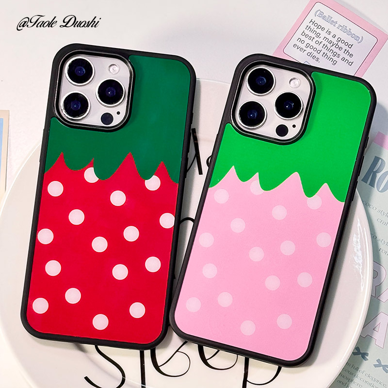 桃乐多士ins风草莓简约手机壳