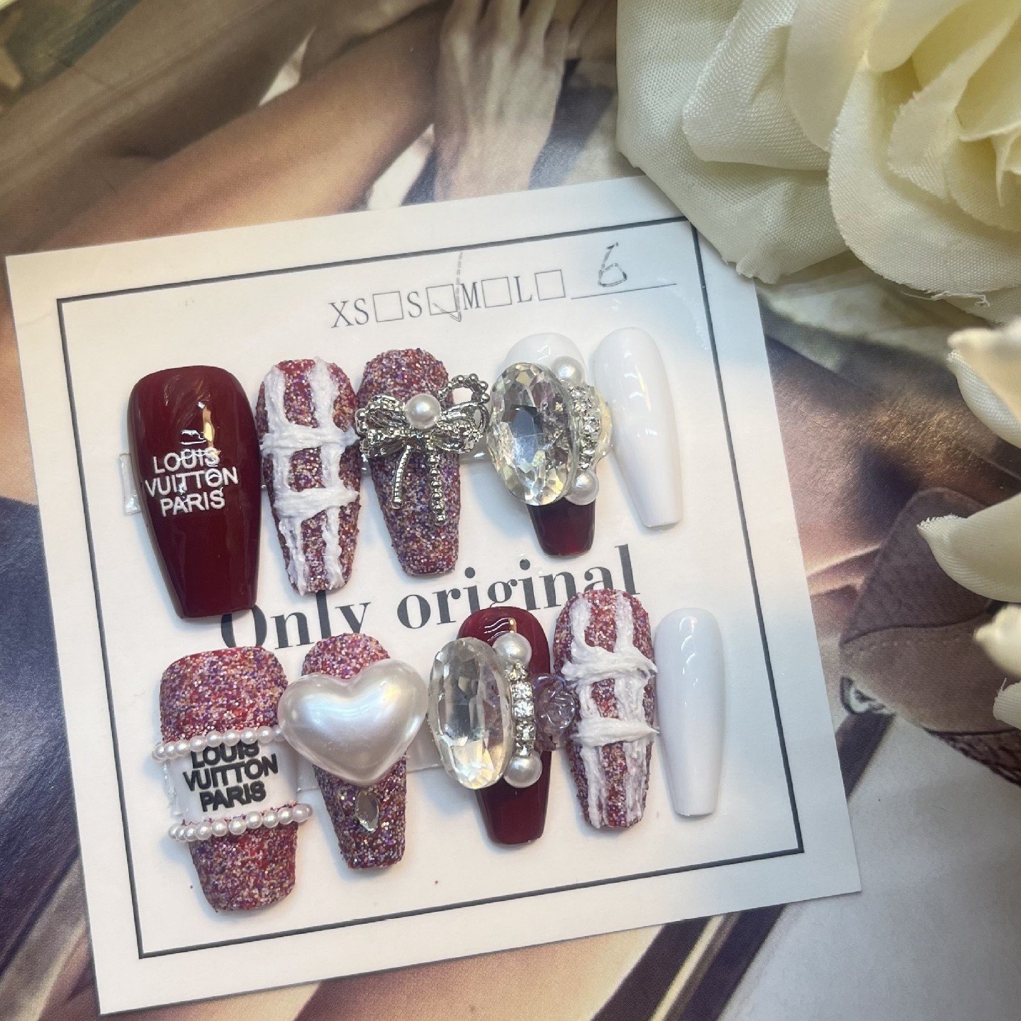 穿戴式欧美穿戴甲香奶奶小香风毛呢重工辣妹手工成品复古风质感