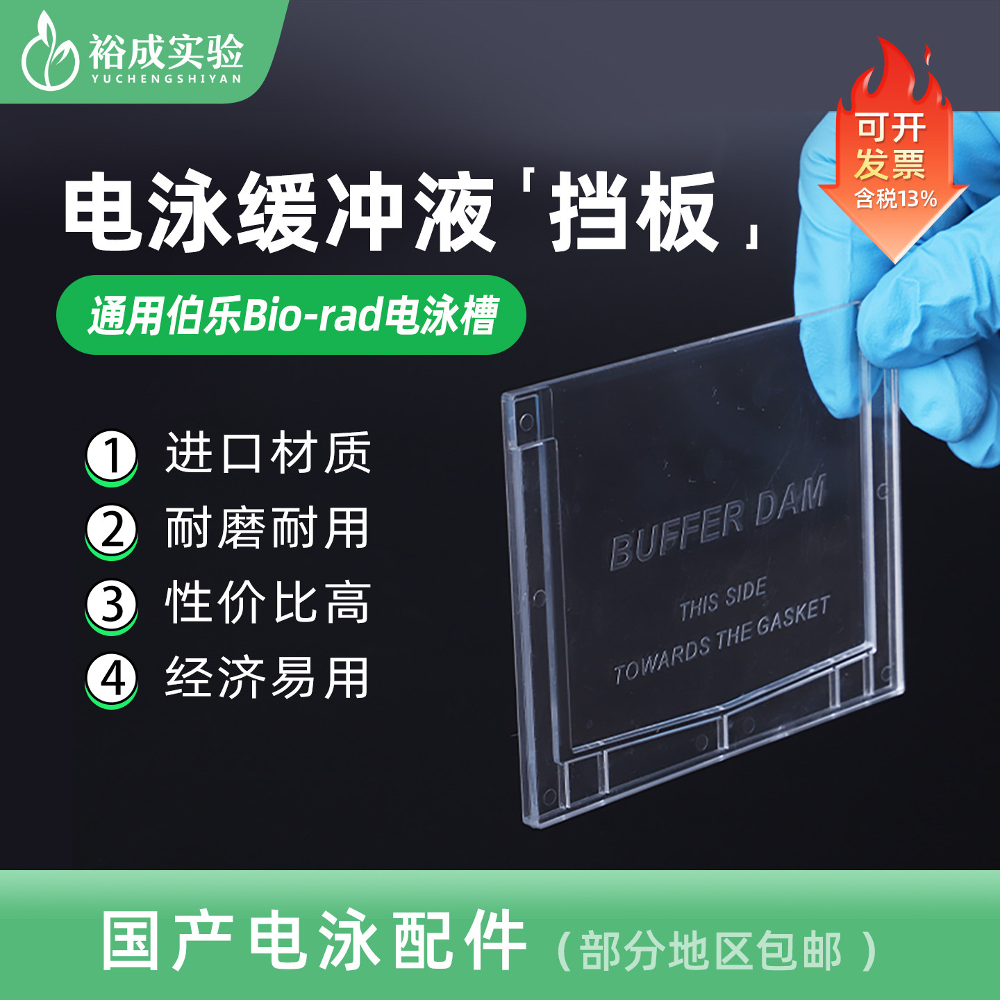 小型垂直电泳槽缓冲液挡板图片