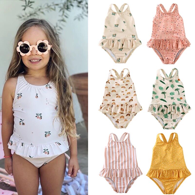 AMLLIVE女童连体泳衣可爱儿童