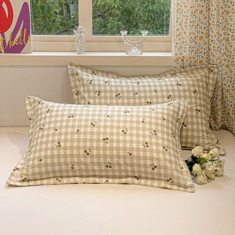 100纯棉枕套一对装枕头套48x74cm全棉单只装枕芯内胆套男宿舍家用