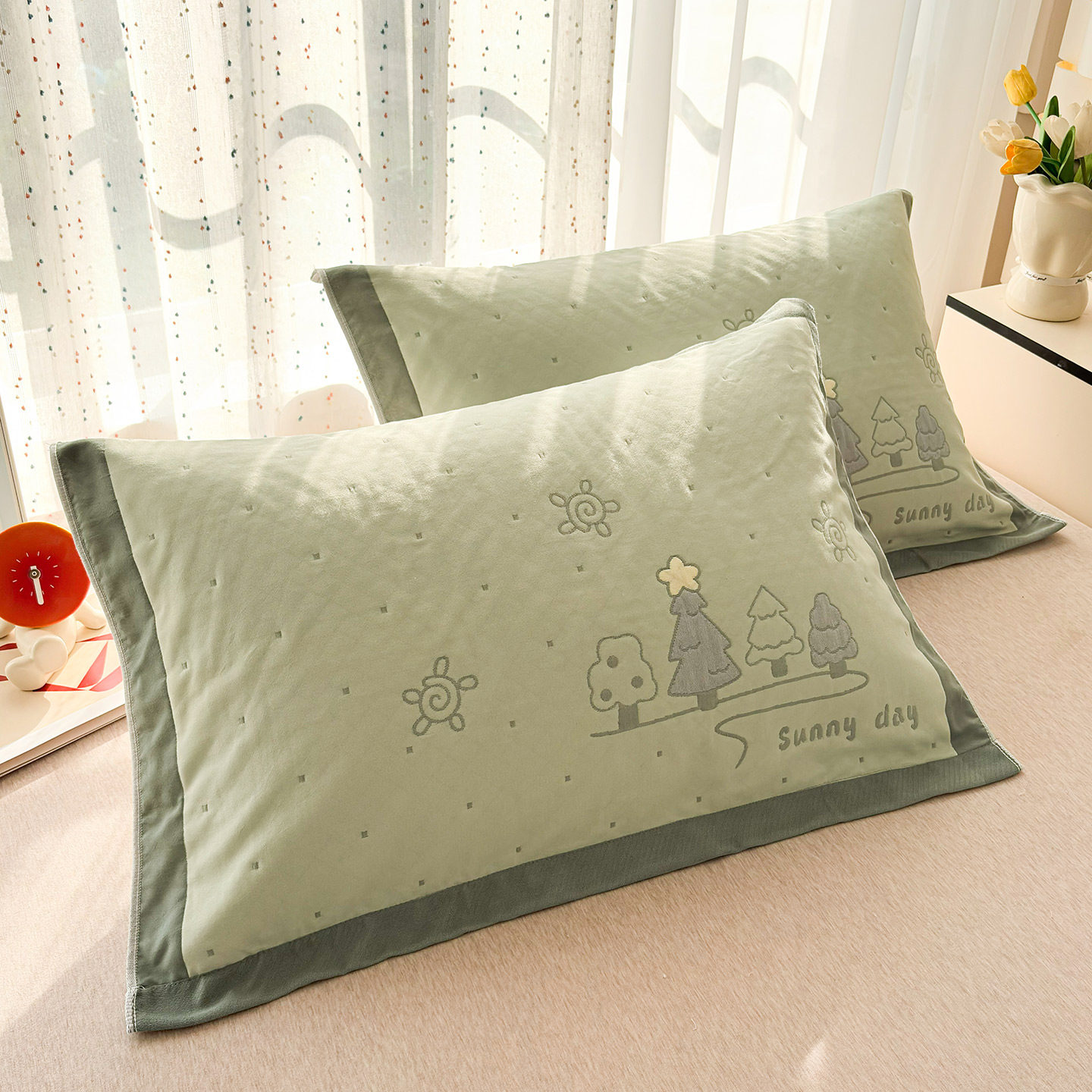 云丝棉三层细纱枕巾52x78成人枕头巾四季通用家用透气枕芯盖巾