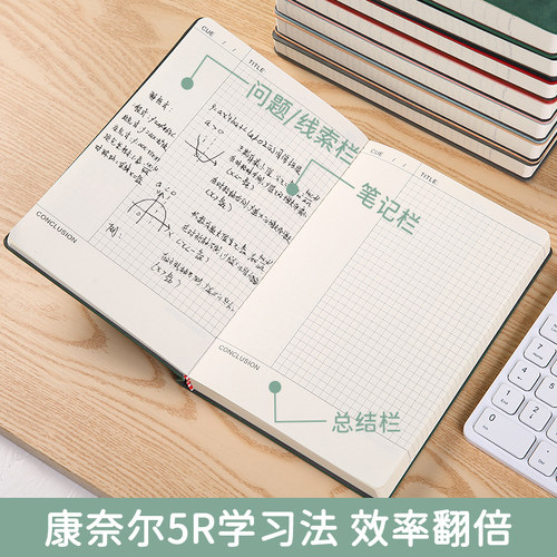 康奈尔软皮学生横线记事本印logo