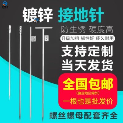 订做电站地钉工程接地桩规格镀锌地线接地棒针杆室内外避雷针定做