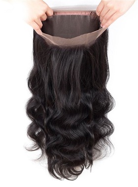 Human Hair full lace 360 frontal closure body wave hair