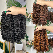 Burmese Vietnamese curly sdd double drawn human hair假发