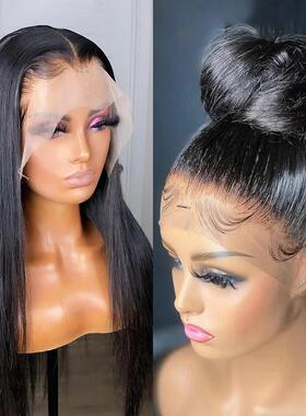 360 Lace Frontal Wig Brazilian Straight Virgin Hair高扎马尾