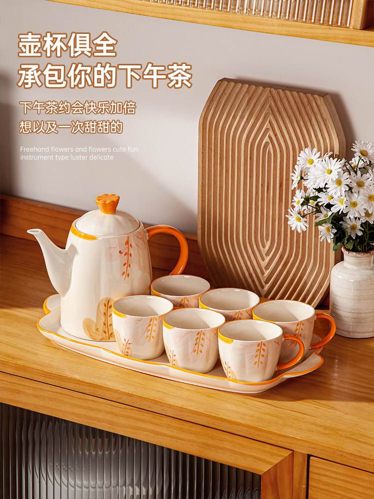 高颜值茶壶,冷水壶,茶具,耐高温陶瓷大容量水套装,家庭客厅20