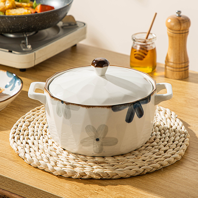 大容量双耳带盖辣椒油猪油罐