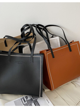 通勤出行洋气大容量单肩包女新潮韩版百搭手提包简约托特包36272