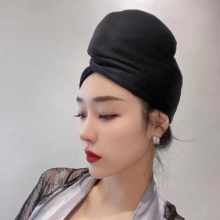 干发帽女超强吸水速干绑带式珊瑚绒段面擦洗头长发浴帽毛巾高级家