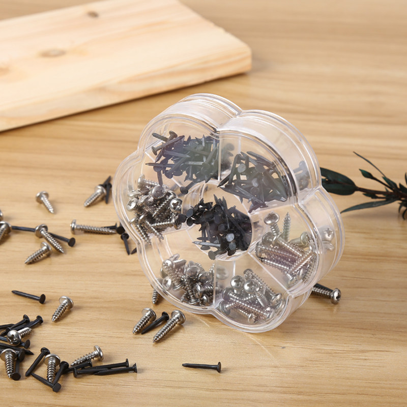 WOODWORKING WORKSHOP STEEL NAILS SELF-TAPPING SCREWS CARPENTRY NAILS KINDERGARTEN CHILDRENS DIY HANDMADE MATERIALS PACKAGING RING TOOLS