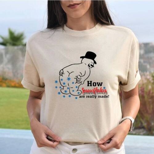 Funny Christmas Shirt How Snowflakes Are Really Made High Qu