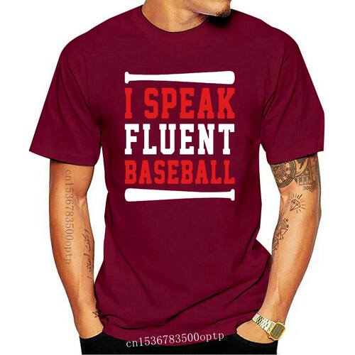 Mens T Shirt I Speak Fluent Baseball Original Plus Size Tshi