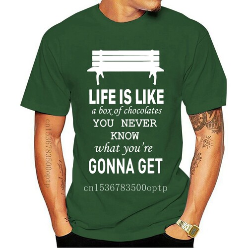 New Life Is Like A Box Of Chocolates T-shirt Men Forrest Gum