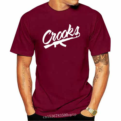 New Mens Customized T-Shirt Crooks&Castles Funny Mens Classi