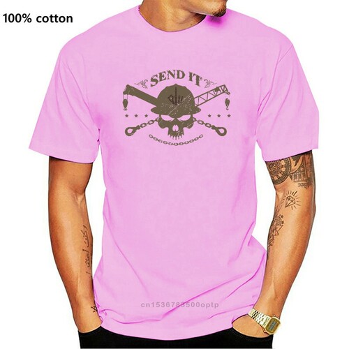 Men T Shirt Send It Crane Operator Rigger Ironworker Women T