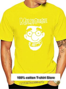 Milhouse-Camiseta de algodón a la moda para hombre, camiset