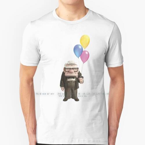 Up 100% Cotton T Shirt Quote Up Funny Popular Happy Red Summ