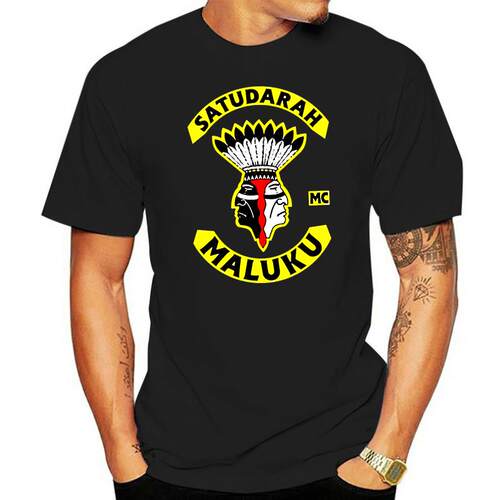 Satudarah Mc World Maluku Motorcycle Mens T-shirt Adult Mens