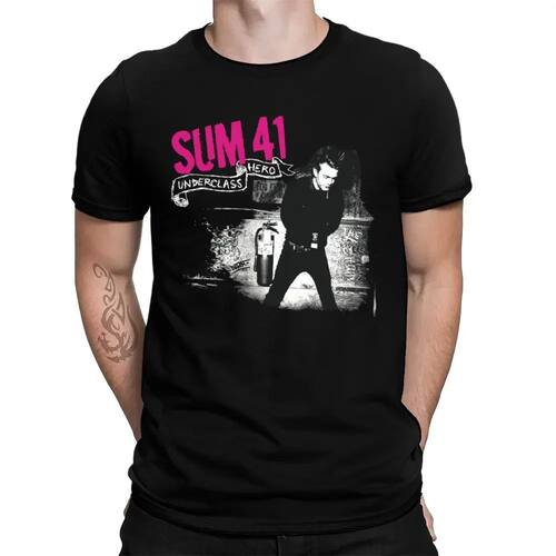 Casual Graphic  Sum 41 Underclass Hero Tees Deryck Whibley T