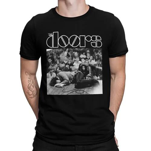 Hipster  The Door On Stage Black Black T Shirt New Adult Eur