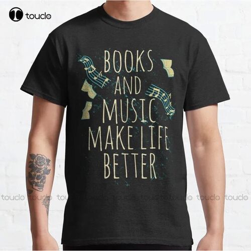 New Books And Music Make Life Better #1 Classic T-Shirt Cott