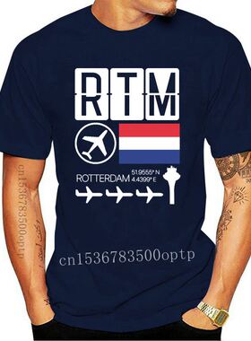 Rotterdam Unisex Shawl T Shirt Tee Shirt Letter Anti-Wrinkle