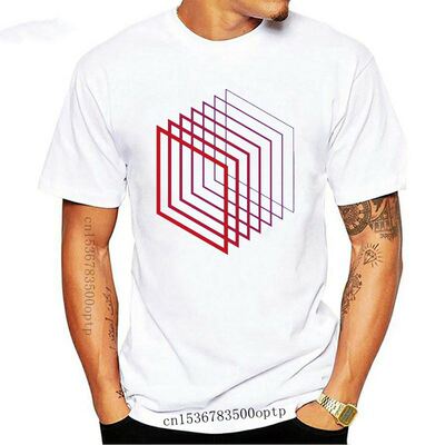 New Box Fade Tshirts Comfortable Men T Shirt Geometric T-shi