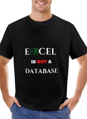 Excel is Not a Database T-shirt for a boy tops summer tops m
