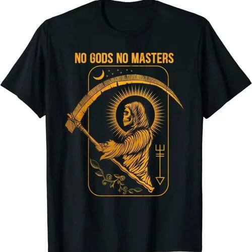 No Gods No Masters Satanic Evil Baphomet Tarot Death Satan G