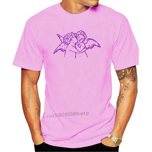 New Angel Cherub T-Shirt Neon Love Valentine Heart Nudes Tee