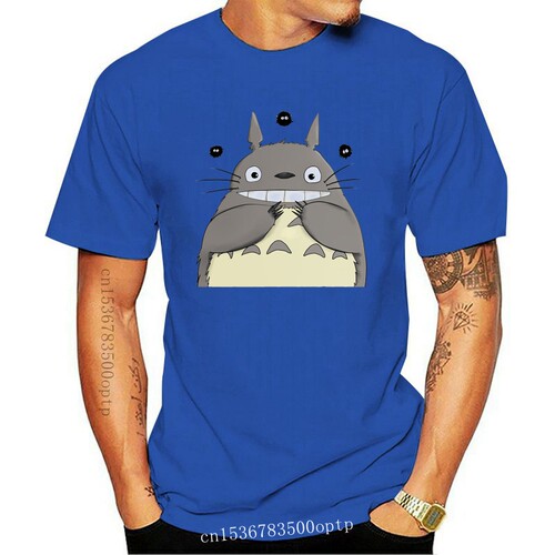 New My Neighbor Totoro Mens White, Custom Made T-Shirt Sleev