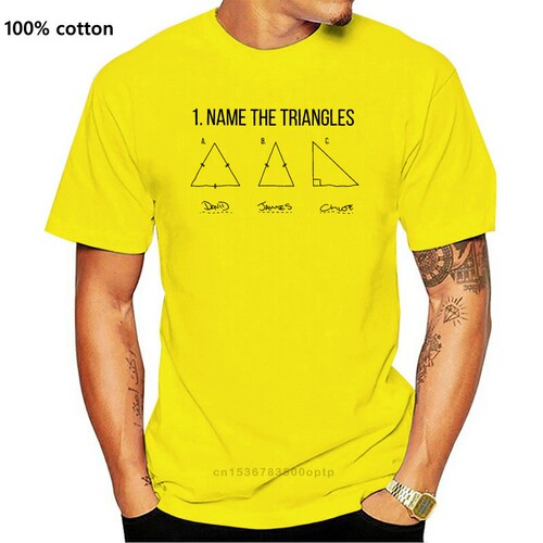 Novelty Math T Shirt Name The Triangles Exam Answer College