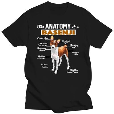 The Anatomy of a Basenji Dog T Shirts Graphic Cotton Streetw