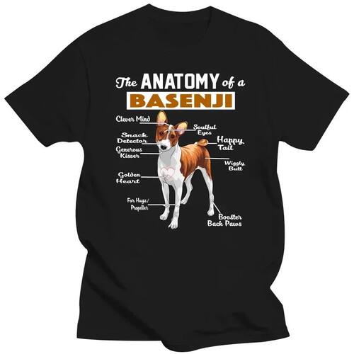 The Anatomy of a Basenji Dog T Shirts Graphic Cotton Streetw