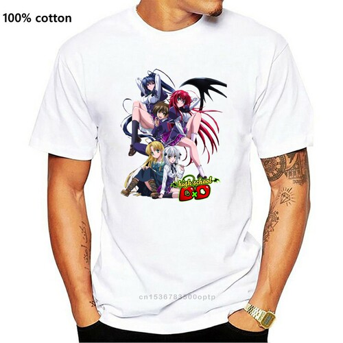 Mens Highschool DxD Anime Poster T Shirt
