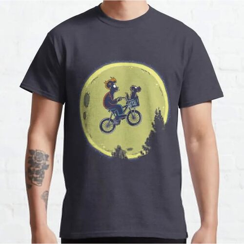 New Fry Me To The Moon Classic T-Shirt Cotton Men Tee Shirt