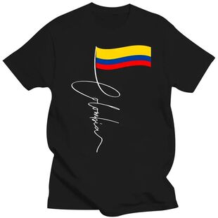 Colombia Signature Flag Pole Colombian Flag T Shirts Graphic